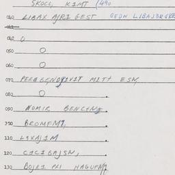 Eastern questionnaire, answ...
