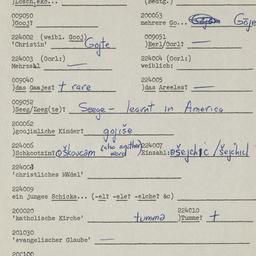 Western questionnaire, answ...