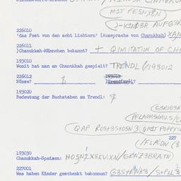 Western questionnaire, answ...