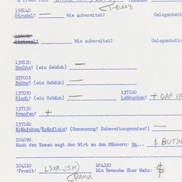 Western questionnaire, answ...