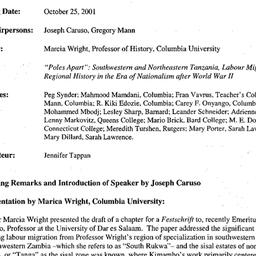 Minutes, 2001-10-25. Studie...