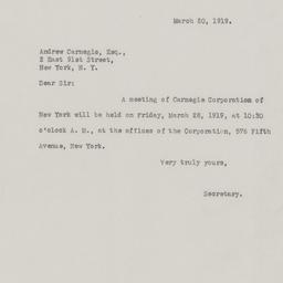 Board Meeting, 3/28/1919