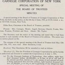 Board Meeting, 6/6/1921