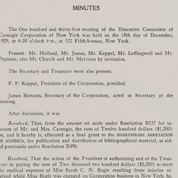 Board Meeting, 12/18/1929