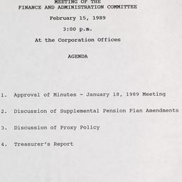 Meeting of the Finance and ...