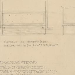 Window seat elevations, sec...