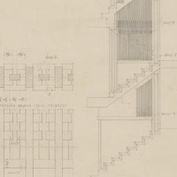 Stair tower section, spindl...