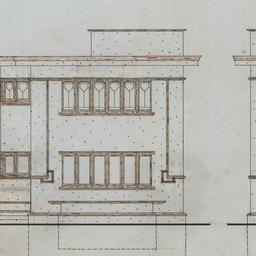 Front, rear elevations