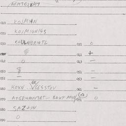 Eastern questionnaire, answ...