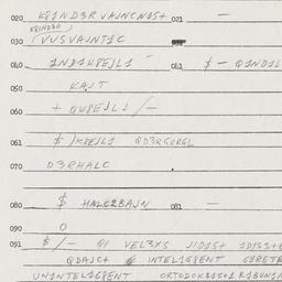 Eastern questionnaire, answ...