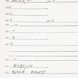Eastern questionnaire, answ...