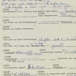 Western questionnaire, answ...