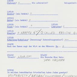 Western questionnaire, answ...