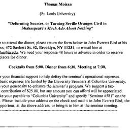 Announcements, 2002-11-08. ...