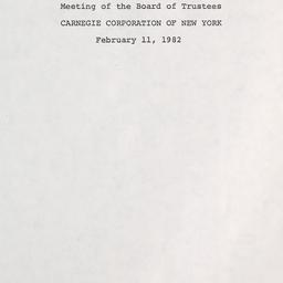 Meeting of the Board of Tru...