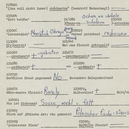 Western questionnaire, answ...