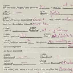 Western questionnaire, answ...