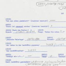Western questionnaire, answ...