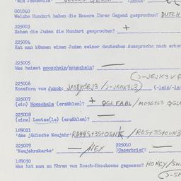 Western questionnaire, answ...