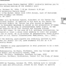 Announcements, 2004-10-28. ...