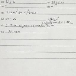 Eastern questionnaire, answ...