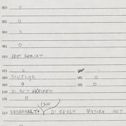 Eastern questionnaire, answ...