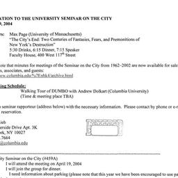 Announcements, 2004-04-19. ...
