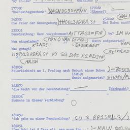 Western questionnaire, answ...