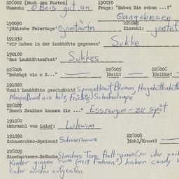Western questionnaire, answ...