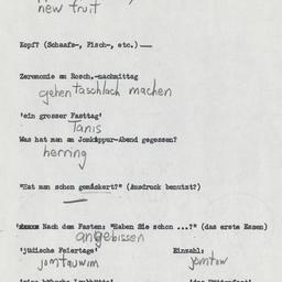 Western questionnaire, answ...