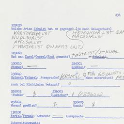 Western questionnaire, answ...