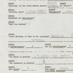 Western questionnaire, answ...