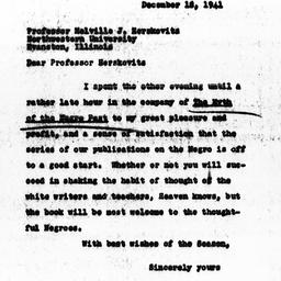Letter from Frederick P. Ke...