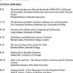 Schedules, Classical Civili...
