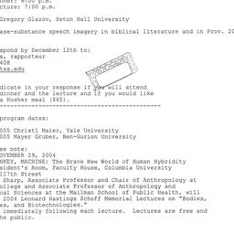 Announcements, 2005-01-26. ...