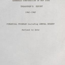 Treasurer's Report, 194...