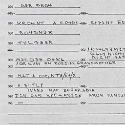 Eastern questionnaire, answ...