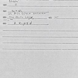 Eastern questionnaire, answ...