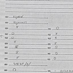 Eastern questionnaire, answ...