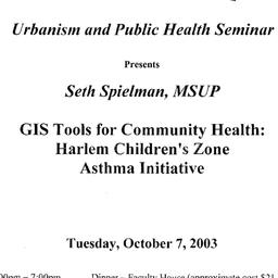 Announcements, 2003-10-07. ...