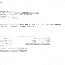 Correspondence, 2005-04-25....