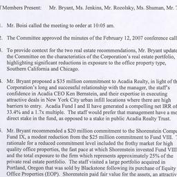 Investment Committee Meeting