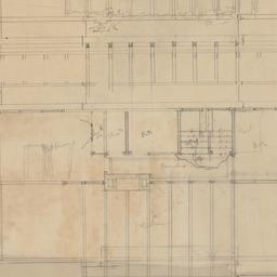 Second floor plan, front el...
