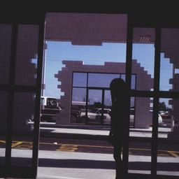 View from inside building t...