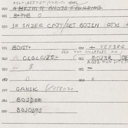Eastern questionnaire, answ...