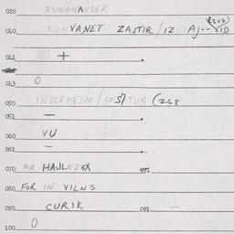 Eastern questionnaire, answ...