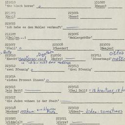 Western questionnaire, answ...
