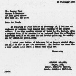 Letter from Charles Dollard...