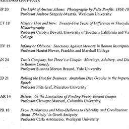 Schedules, Classical Civili...