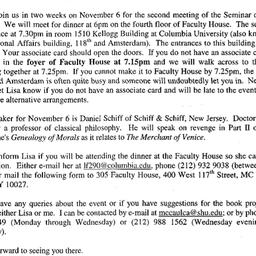Announcements, 2002-11-06. ...